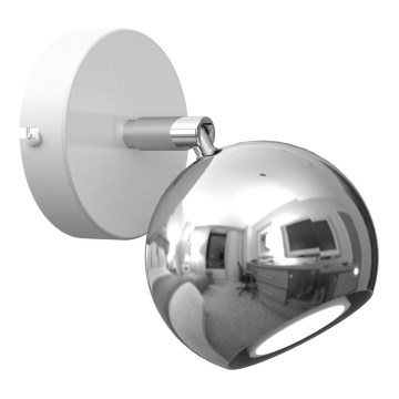 Настінний точковий світильник COMET 1xGU10/8W/230V білий/глянцевий хром
