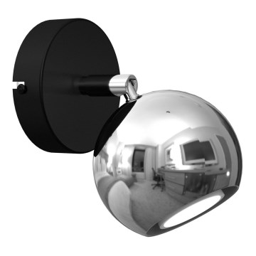 Настінний точковий світильник COMET 1xGU10/8W/230V чорний/глянцевий хром