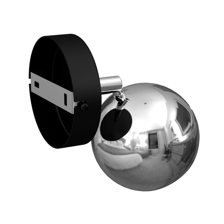 Настінний точковий світильник COMET 1xGU10/8W/230V чорний/глянцевий хром