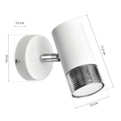 Настінний точковий світильник DANI 1xGU10/8W/230V