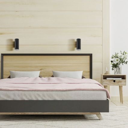Настінний точковий світильник для ванної кімнати TURYN 1xGU10/10W/230V IP44 чорний