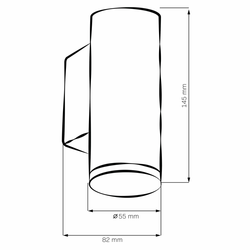 Настінний точковий світильник для ванної кімнати TURYN 1xGU10/10W/230V IP44 чорний