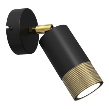 Настінний точковий світильник LINK 1xGU10/8W/230V чорний/латунь