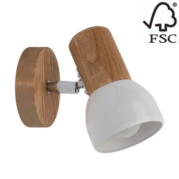 Настінний точковий світильник NEL 1xE27/15W/230V сосна – сертифіковано FSC