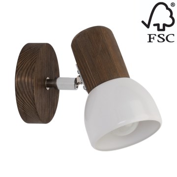 Настінний точковий світильник NEL 1xE27/15W/230V сосна – сертифіковано FSC