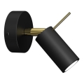 Настінний точковий світильник PRESTON 1xGU10/40W/230V чорний/золотий