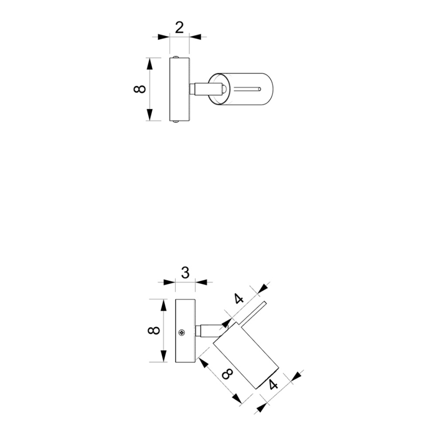 Настінний точковий світильник PRESTON 1xGU10/40W/230V синій