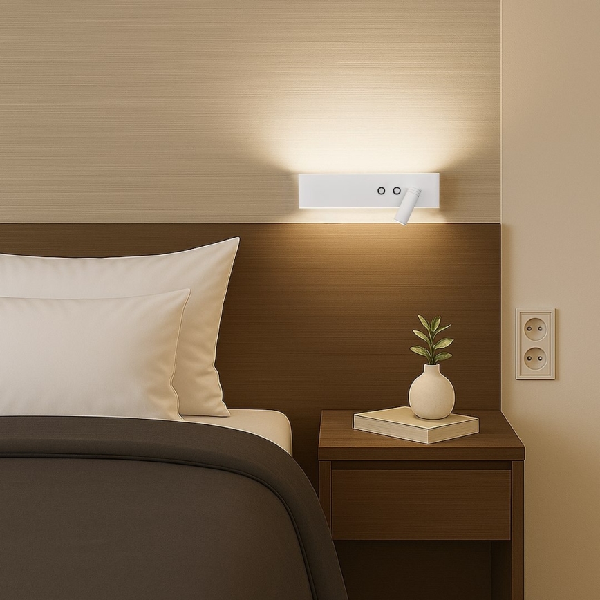 Настінний точковий світильник RESORT LED/10W/230V + LED/3W, білий правий