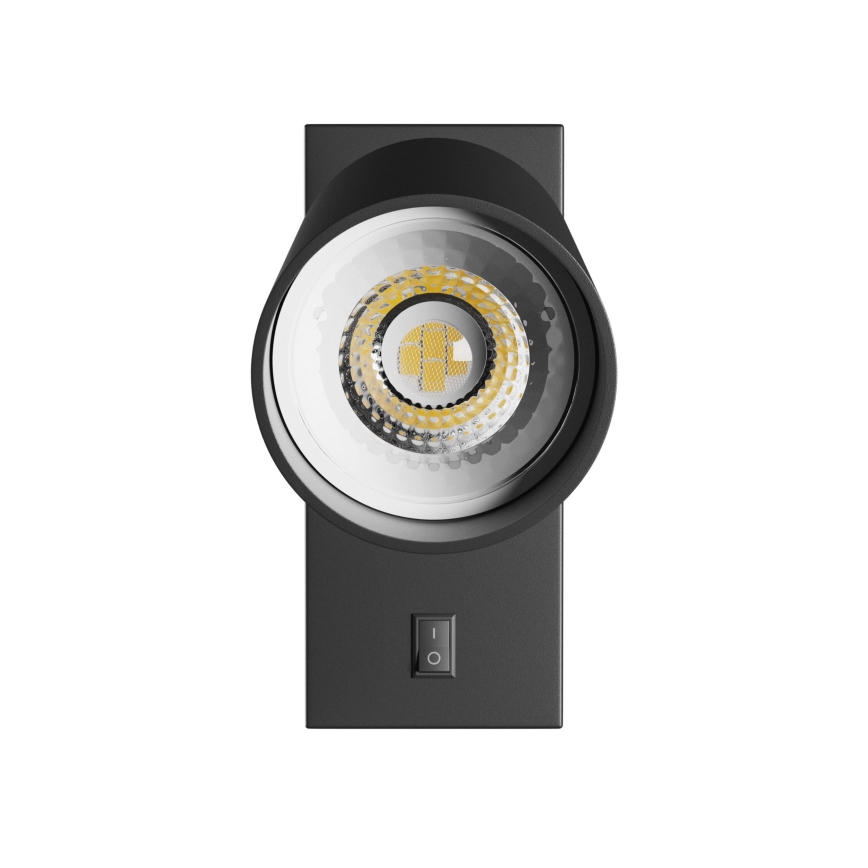 Настінний точковий світильник SQUALLA VARIOSA 1xGU10/10W/230V чорний