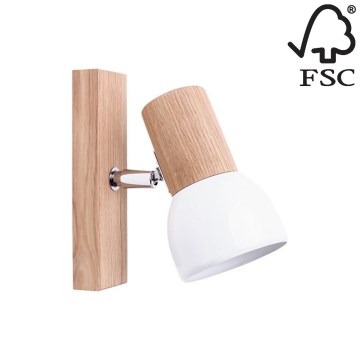 Настінний точковий світильник SVENDA 1xE27/60W/230V дуб – сертифіковано FSC