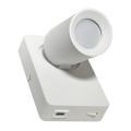 Настінний точковий світильник TAFT 1xGU10/30W/230V USB білий