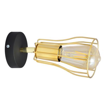 Настінний точковий світильник TUBE 1xE27/15W/230V золотий/чорний