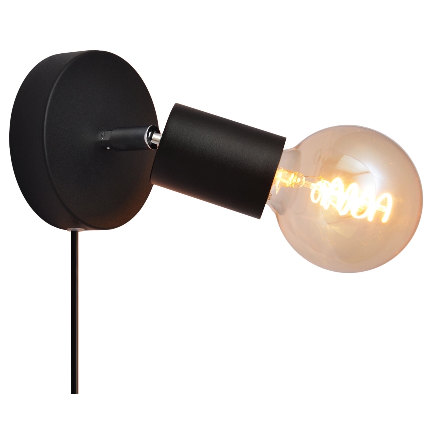 Настінний точковий світильник TUNE 1xE27/20W/230V чорний