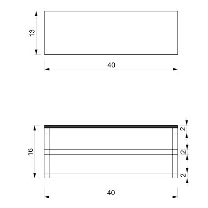 Настінний тримач для рушників з полицею 14x40 см білий