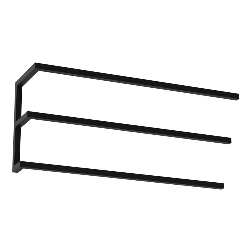 Настінний тримач для рушників 25x60 см чорний