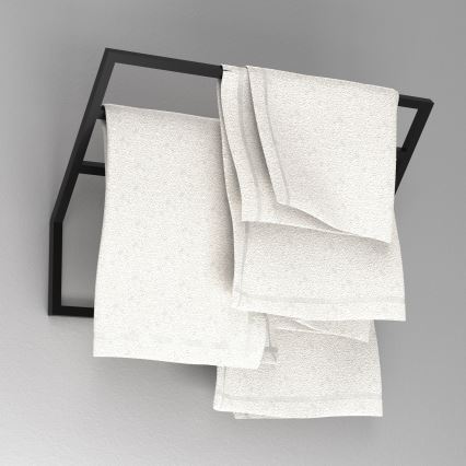 Настінний тримач для рушників 37x60 см чорний
