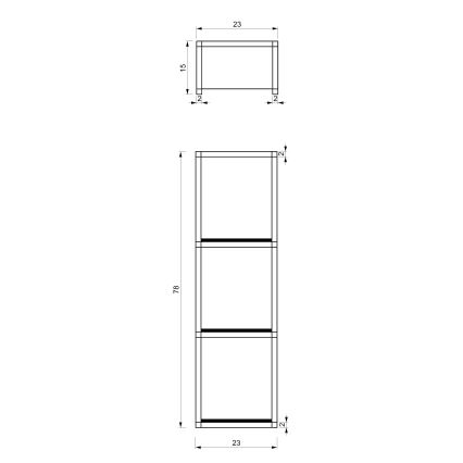 Настінний тримач для рушників 78x23 см білий