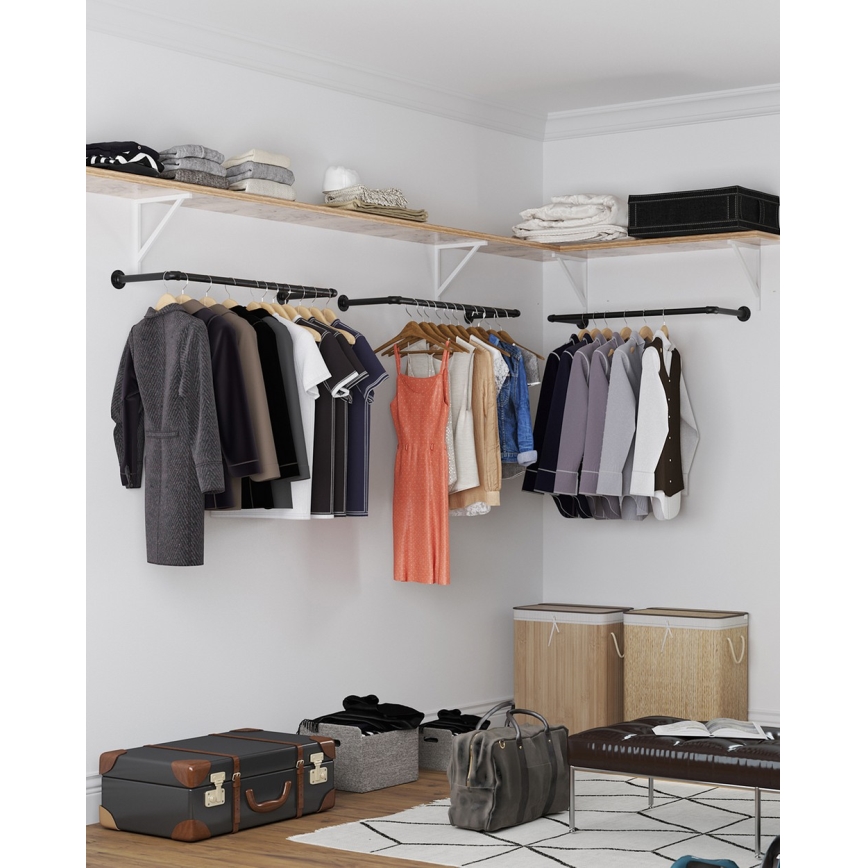 Настінний вішак для вішалок LINEA чорний