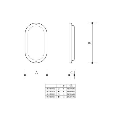 Настінний вуличний світильник LED, 12 Вт, 230 В, IP54, чорний