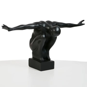 Настольная декорация 25x41x20 см, смола/чёрная