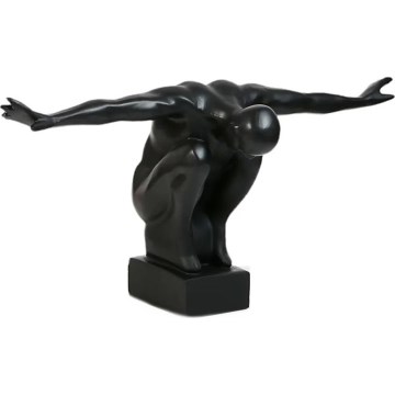 Настольная декорация 25x41x20 см, смола/чёрная