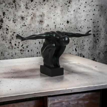 Настольная декорация 25x41x20 см, смола/чёрная