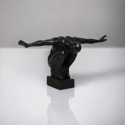 Настольная декорация 25x41x20 см, смола/чёрная