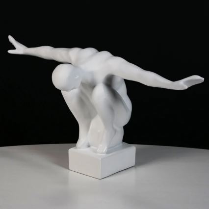 Настольная декоративная фигурка 20x16x41 cm смола/белая