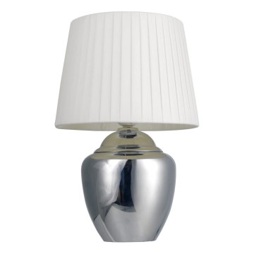 Настольная лампа 1xE27/25W/230V блестящий хром