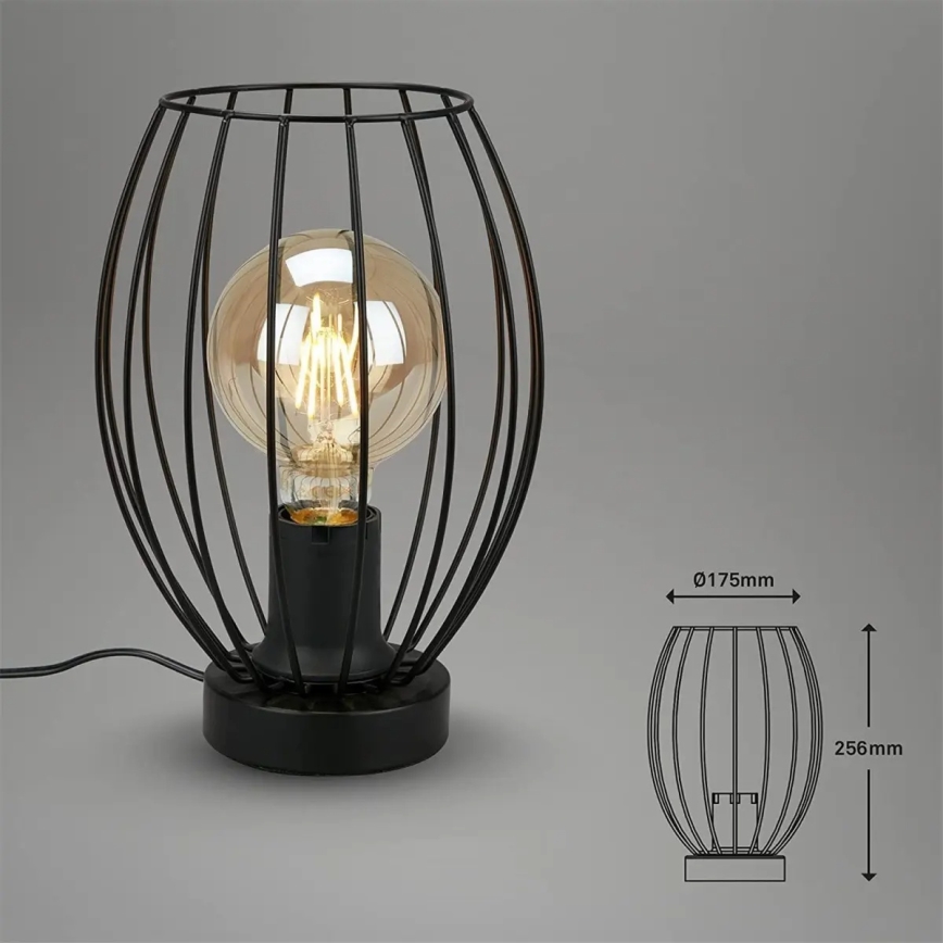 Настольная лампа 1xE27/25W/230V черная