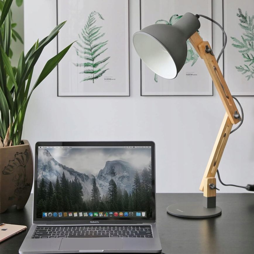 Настольная лампа 1xE27/40Вт/230В серая