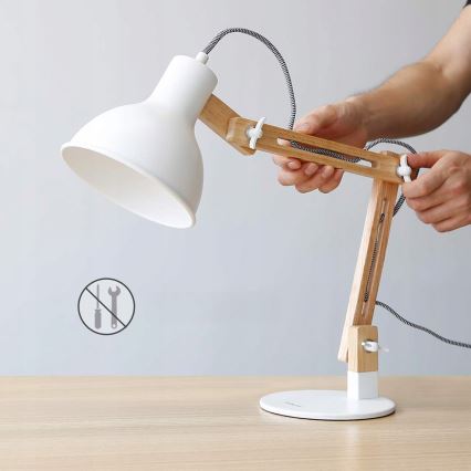 Настольная лампа 1xE27/40W/230V белая