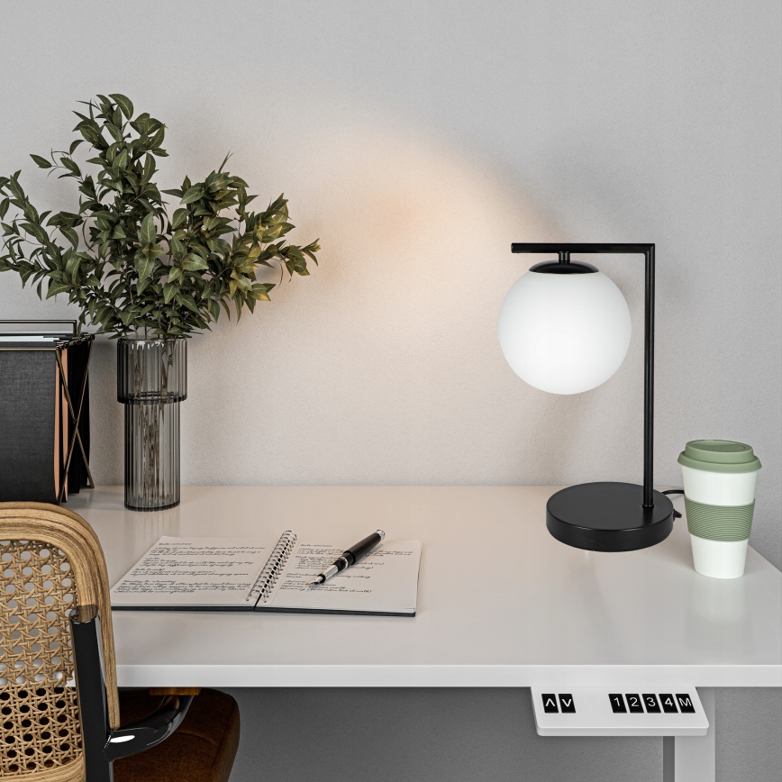 Настольная лампа 1xE27/40W/230V чёрная/белая