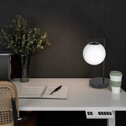 Настольная лампа 1xE27/40W/230V чёрная/белая