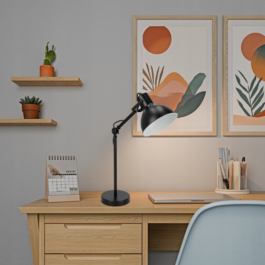 Настольная лампа 1xE27/40W/230V чёрная