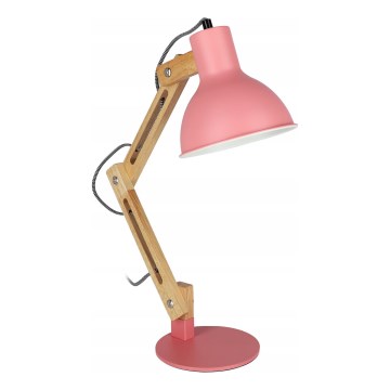 Настольная лампа 1xE27/40W/230V розовая