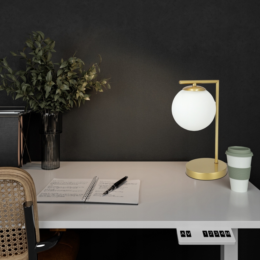Настольная лампа 1xE27/40W/230V золотая/белая
