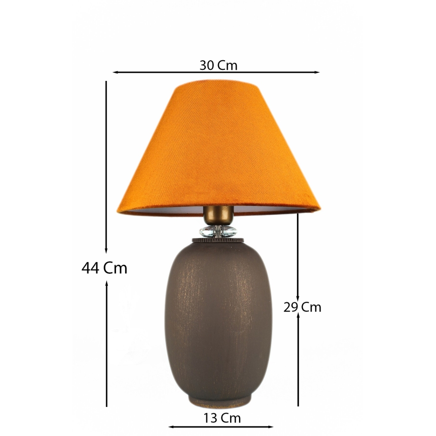 Настольная лампа 1xE27/40W/230V коричневый/оранжевый