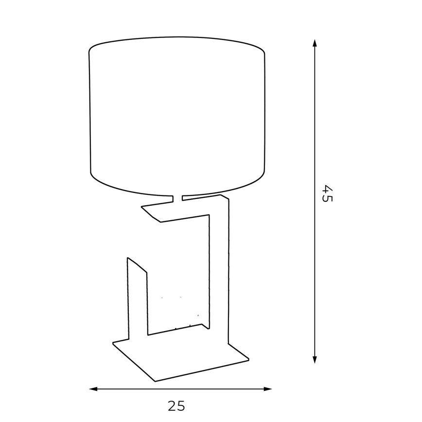 Настольная лампа 1xE27/60W/230V 45 cm черная/золотая