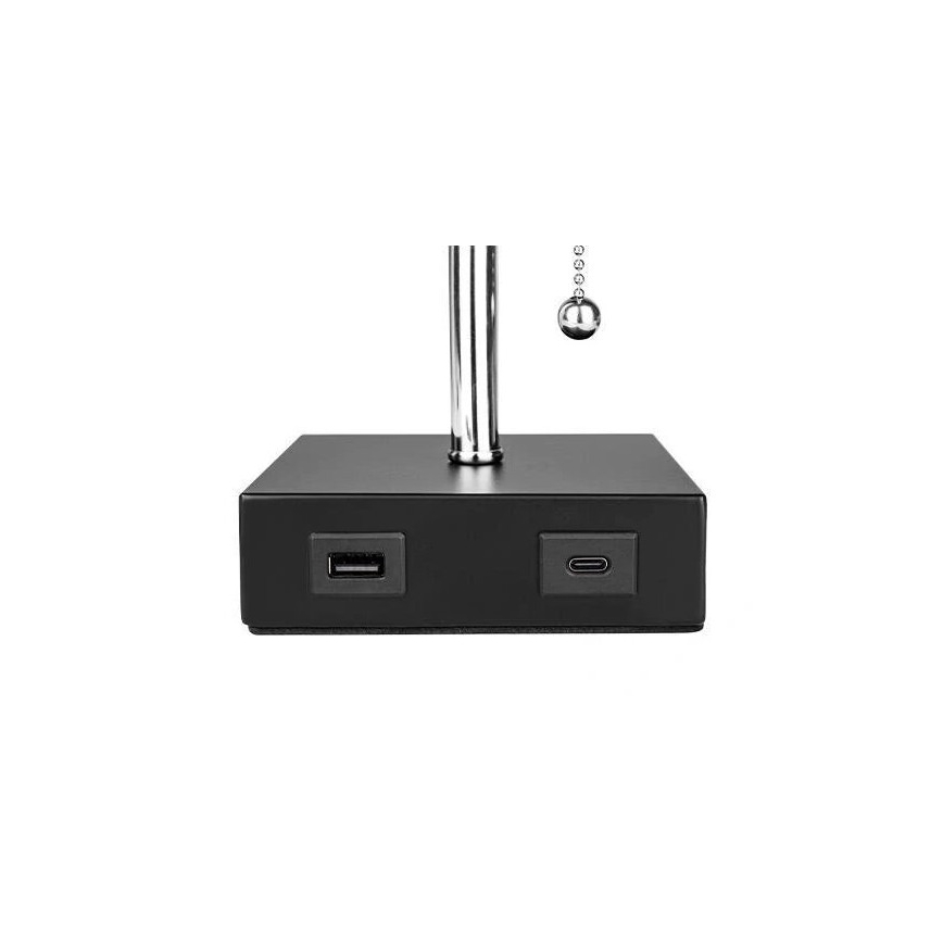 Настольная лампа 1xE27/60W/230V c USB зарядным устройством