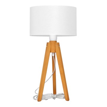 Настольная лампа ALBA 1xE27/15W/230V белый/дуб