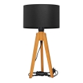 Настольная лампа ALBA 1xE27/15W/230V черный/дуб