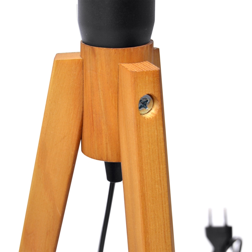 Настольная лампа ALBA 1xE27/15W/230V черный/дуб
