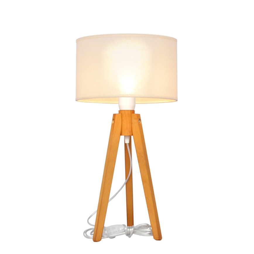Настольная лампа ALBA 1xE27/15W/230V кремовый/дуб