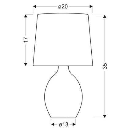 Настольная лампа AMBON 1xE14/40W/230V черная