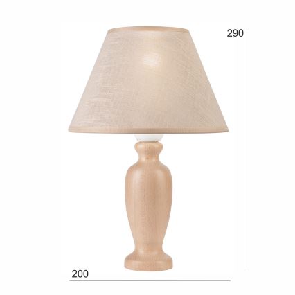 Настольная лампа AMFORA 1xE27/60W/230V бежевый/бук