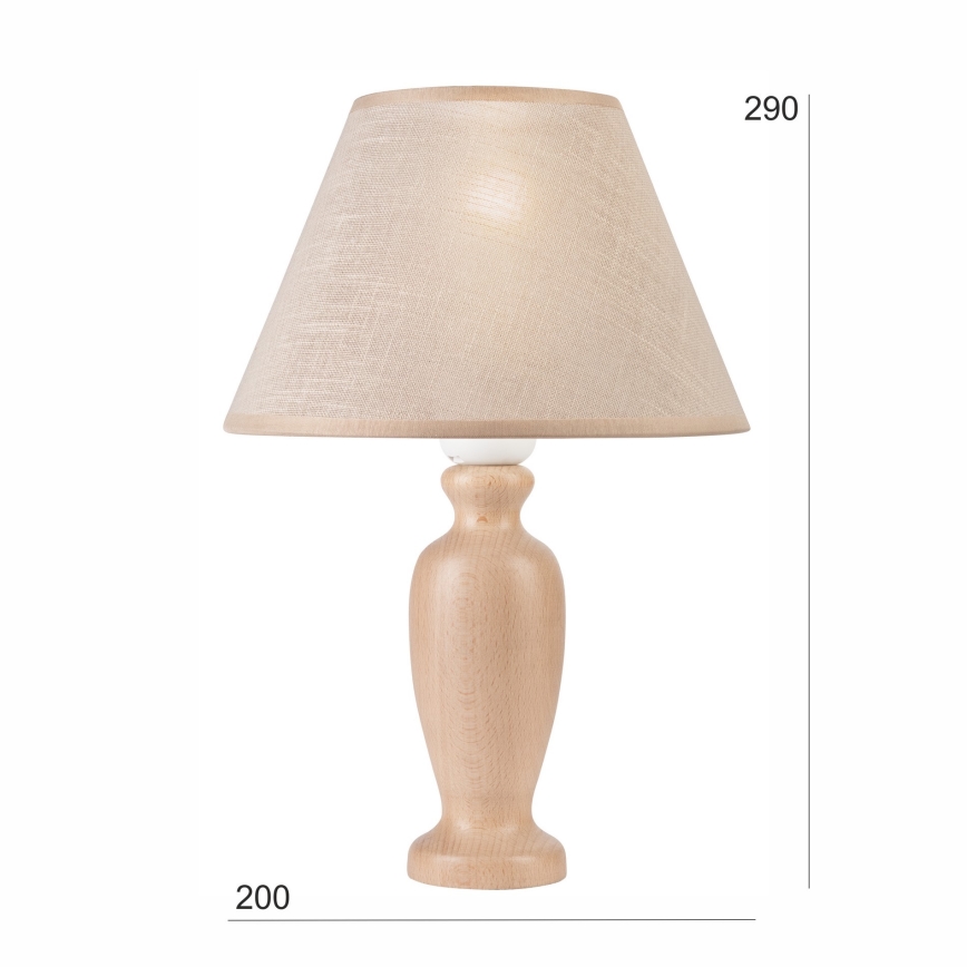Настольная лампа AMFORA 1xE27/60W/230V бежевый/бук