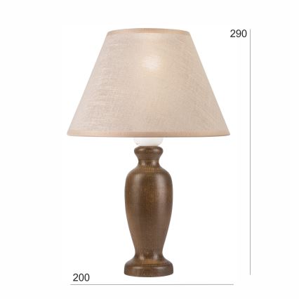 Настольная лампа AMFORA 1xE27/60W/230V темно-коричневый/бук