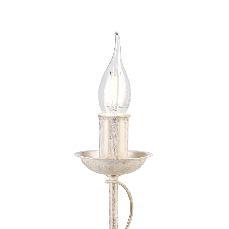 Настольная лампа ANTON 1xE14/60W/230V белая патина