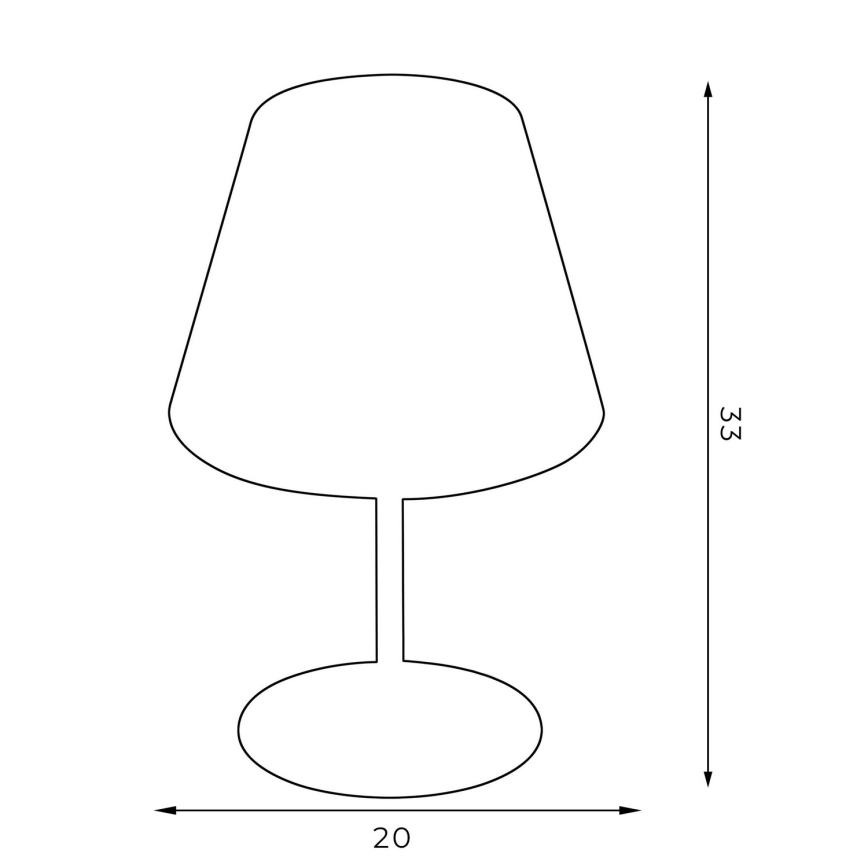 Настольная лампа ARDEN 1xE27/60W/230V диаметр 20 см белая/золотая